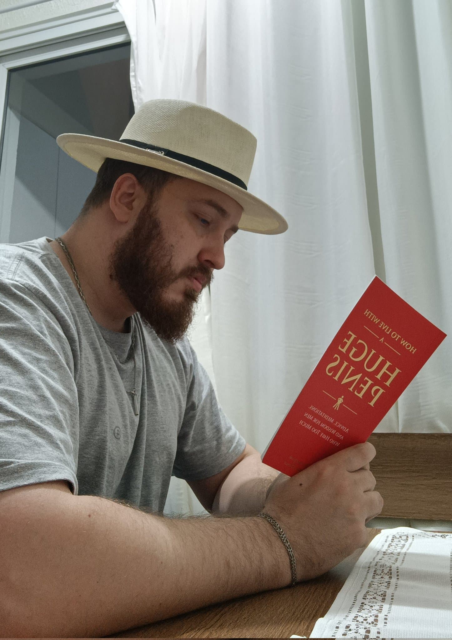 Photo of me with a red book